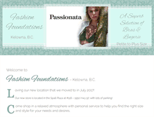 Tablet Screenshot of fashionfoundations.ca